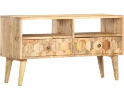 vidaXL - Tv-meubel - 90x30x50 - cm - massief - mangohout