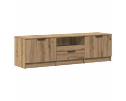 vidaXL - Tv-meubel - Artisan - Eiken - 140x35x40 - cm - Bewerkt - Hout