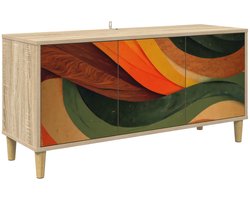 vidaXL - Tv-meubel - BONN - 102 - x - 33 - x - 50 - cm - Sonoma - Bewerkt - hout
