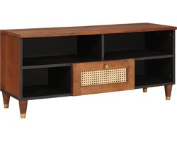 vidaXL - Tv-meubel - Bruin - 100 - x - 33,5 - x - 46 - cm - Massief - Mango - Hout