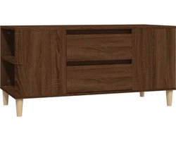 vidaXL Tv-meubel - Bruin Eikenkleur - 102x44,5x50 cm TV Meubel - Scandinavische Stijl - Houten Kast - Tv Stand - Salontafel
