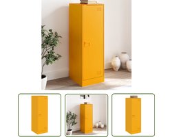 vidaXL Tv-meubel - Dressoir - Dressoir 34,5x39x107 cm staal mosterdgeel - Salontafel - Mustard Yellow - Geel