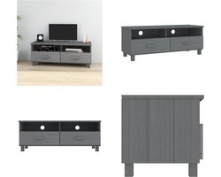 vidaXL Tv-meubel HAMAR 106x40x40 cm massief grenenhout donkergrijs - Tv-meubel - Tv-meubelen - Tv Meubel - Tv Kast