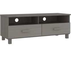 vidaXL - Tv-meubel - HAMAR - 106x40x40 - cm - massief - grenenhout - lichtgrijs