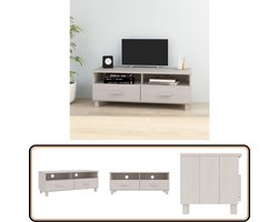 vidaXL Tv-meubel HAMAR - 106x40x40 cm - Wit Tv-meubel - Salontafel - Hout Meubilair - Wit Tv-meubel - Grenoblehouten Tv-meubel