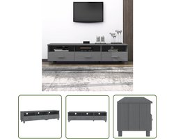 vidaXL Tv-meubel HAMAR - 158x40x40 cm - Donkergrijs Tv Kast - Salontafel - Hout Meubilair - Grenshouten Meubelen - Donkere Kleuren