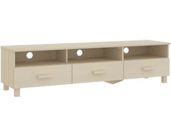 vidaXL - Tv-meubel - HAMAR - 158x40x40 - cm - massief - grenenhout - honingbruin