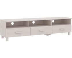 vidaXL - Tv-meubel - HAMAR - 158x40x40 - cm - massief - grenenhout - wit