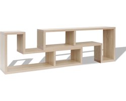 vidaXL TV-meubel L-vormig - Eiken, Stijlvol & Functioneel Tv Meubilair - Tv Tafel - Mediabox - Salontafel - Living Room Furniture