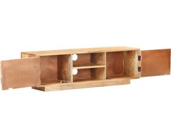 vidaXL Tv-meubel mangohout 116x30x35 cm Tv-meubel - Houten Tv-meubel - Mangohout Tv-meubel - Klassiek Tv-meubel - Salontafel