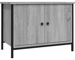 vidaXL - Tv-meubel - met - deuren - 60x35x45 - cm - bewerkt - hout - grijs - sonoma