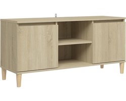 vidaXL - Tv-meubel - met - houten - poten - 103,5x35x50 - cm - sonoma - eikenkleurig