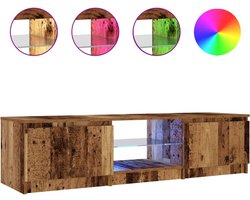 vidaXL - Tv-meubel - met - LED - 140x40x36 - cm - bewerkt - hout - oud - houtkleurig
