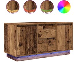 vidaXL - Tv-meubel - met - LED-verlichting - 100x41x50 - cm - oud - houtkleurig
