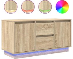 vidaXL - Tv-meubel - met - LED-verlichting - 100x41x50 - cm - sonoma - eikenkleurig