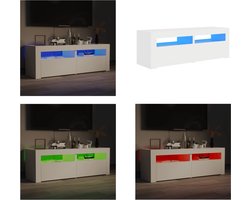 vidaXL - Tv-meubel - met - LED-verlichting - 120x35x40 - cm - wit