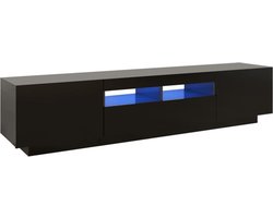 vidaXL - Tv-meubel - met - LED-verlichting - 180x35x40 - cm - zwart