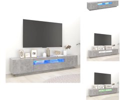 vidaXL - Tv-meubel - met - LED-verlichting - 200x35x40 - cm - betongrijs
