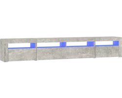 vidaXL - Tv-meubel - met - LED-verlichting - 240x35x40 - cm - betongrijs