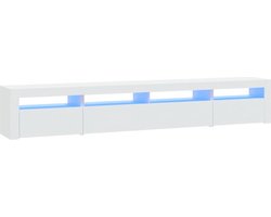 vidaXL - Tv-meubel - met - LED-verlichting - 240x35x40 - cm - wit