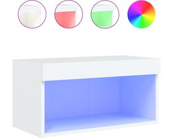 vidaXL - Tv-meubel - met - LED-verlichting - 60x30x30 - cm - wit