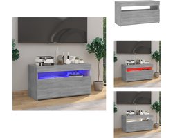 vidaXL - Tv-meubel - met - LED-verlichting - 75x35x40 - cm - grijs - sonoma - eiken