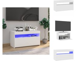 vidaXL - Tv-meubel - met - LED-verlichting - 75x35x40 - cm - wit