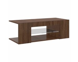 vidaXL - Tv-meubel - met - LED-verlichting - 90x39x30 - cm - bruin - eikenkleur