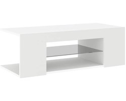 vidaXL - Tv-meubel - met - LED-verlichting - 90x39x30 - cm - wit