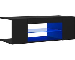 vidaXL - Tv-meubel - met - LED-verlichting - 90x39x30 - cm - zwart