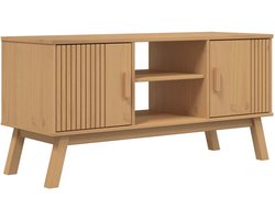 vidaXL - Tv-meubel - OLDEN - 114x43x57 - cm - massief - grenenhout - bruin