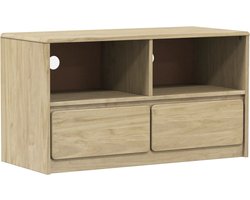 vidaXL - Tv-meubel - SAUDA - 99x43x55 - cm - massief - grenenhout - eikenkleurig