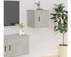 vidaXL Tv-meubel - Televisiesecretaris - Tv-wandmeubel 40x34,5x40 cm betongrijs - Wandtv-meubel - Beton Grijs Meubilair - Houten Tv-stand