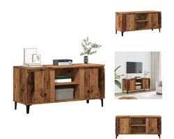 vidaXL Tv-meubel - Tv-kasten -Tv-standaard - Tv-meubel - Tv-meubel 102x35x50 cm bewerkt hout oud houtkleurig