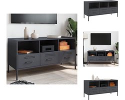 vidaXL Tv-meubel - Tv-meubelen - Tv Kast - Opbergkast - Tv-meubel 100,5x39x50,5 cm staal antracietkleurig