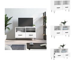 vidaXL Tv-meubel - Tv-meubelen - Tv Kast - Opbergkast - Tv-meubel 80x36x50 cm bewerkt hout wit