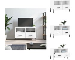 vidaXL Tv-meubel - Tv-meubelen - Tv Kast - Opbergkast - Tv-meubel 80x36x50 cm bewerkt hout wit