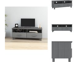 vidaXL Tv-meubel - Tv-meubelen - Tv Meubel - Tv Kast - Tv-meubel HAMAR 106x40x40 cm massief grenenhout donkergrijs