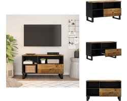 vidaXL Tv-meubel - Tv-meubelen - Tv-standaard - Televisiemeubel - Tv-meubel 80x33x46 cm massief mangohout en bewerkt hout
