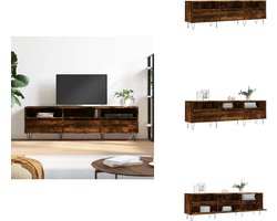 vidaXL Tv-meubel - Tv-meubels - Tv-kast - Hifi-kast - Tv-meubel 150x30x44,5 cm bewerkt hout gerookt eikenkleurig