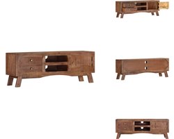 vidaXL Tv-meubel - Tv-meubels - Tv-meubelen - Tv-meubilair - Tv-meubel 110x30x40 cm ruw mangohout