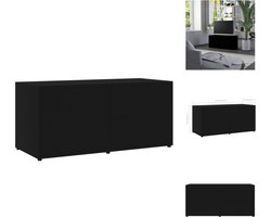 vidaXL Tv-meubel - Tv-meubels - Tv-meubelen - Tv-meubilair - Tv-meubel 80x34x36 cm bewerkt hout zwart