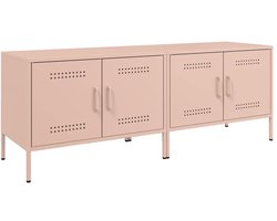 vidaXL - Tv-meubelen - 2 - st - 68x39x50,5 - cm - staal - roze