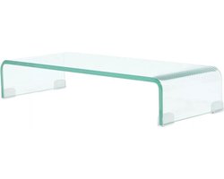 vidaXL - TV-meubel/monitorverhoger - transparant - 60x25x11 - cm - glas