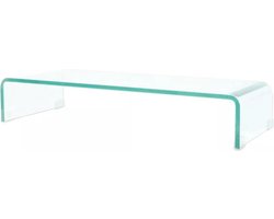 vidaXL - Tv-meubel/monitorverhoger - transparant - 70x30x13 - cm - glas