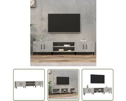 vidaXL Tv Meubels - Tv Kast - Tv-meubel 180x31,5x40 cm bewerkt hout betongrijs - Beton Grijs - Houten Tv Kast - Media Kast