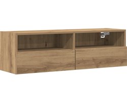 vidaXL - TV - Wandkast - 100 - x - 30 - x - 30 - cm - artisanaal - eikenkleurig