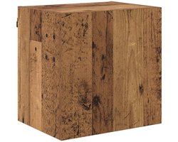 vidaXL - TV - Wandkast - 40,5x30x40cm - Oud - Hout - Bewerkt - hout