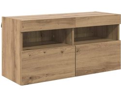 vidaXL - TV - Wandkast - 80 - x - 30 - x - 40 - cm - Artisan - Eiken - Bewerkt - hout