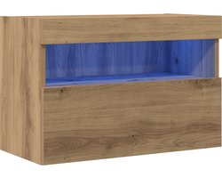 vidaXL - TV - Wandkast - artisanaal - eikenkleurig - 60 - x - 30 - x - 40 - cm